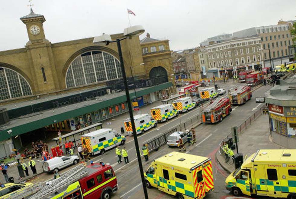 Emergency Services On The Scene Of Blast On London Tube