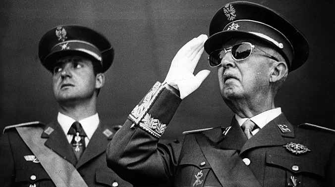 Francisco Franco with Juan Carlos de Borbon