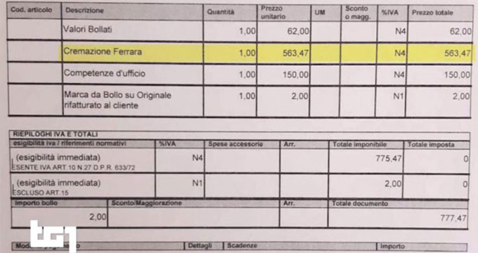 Coronavirus. Lo Stato invia alle famiglie la fattura con le spese della cremazione.