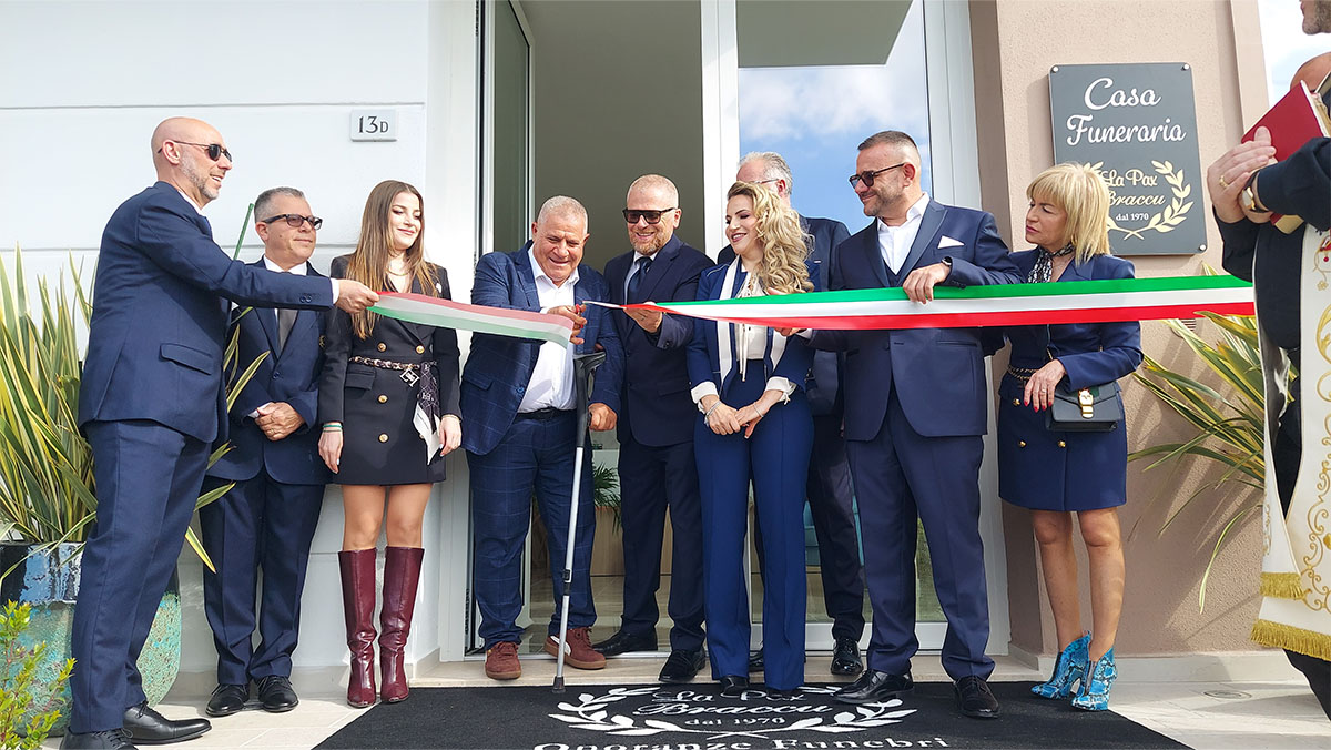 Inaugurazione Casa Funeraria- Braccu la Pax Tradizione e innovazione: Braccu apre a Olbia la prima Casa Funeraria della Sardegna.