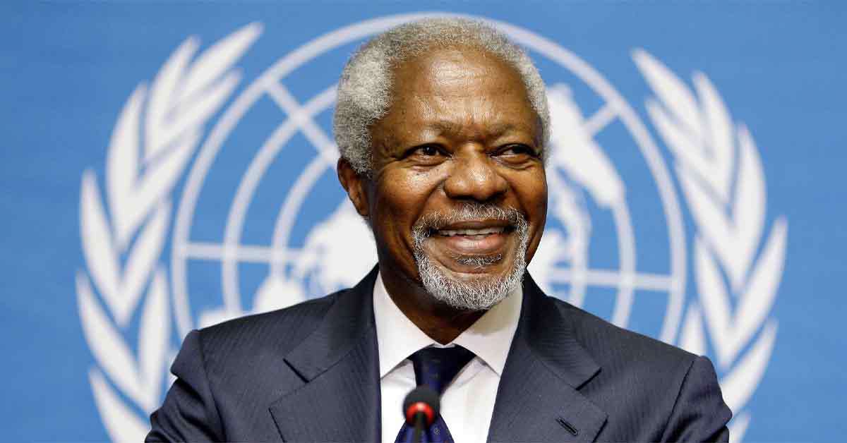 Kofi Annan 18 agosto 2018. Muore Kofi Annan, Nobel per la pace.