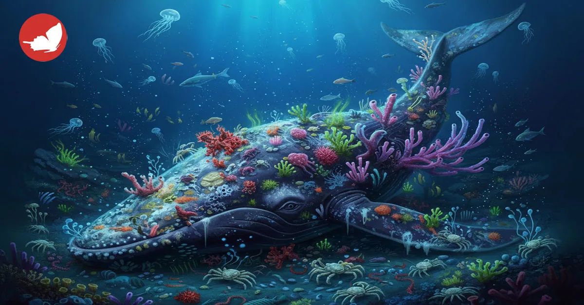Quando una balena muore: il miracolo silenzioso della vita che rinasce.