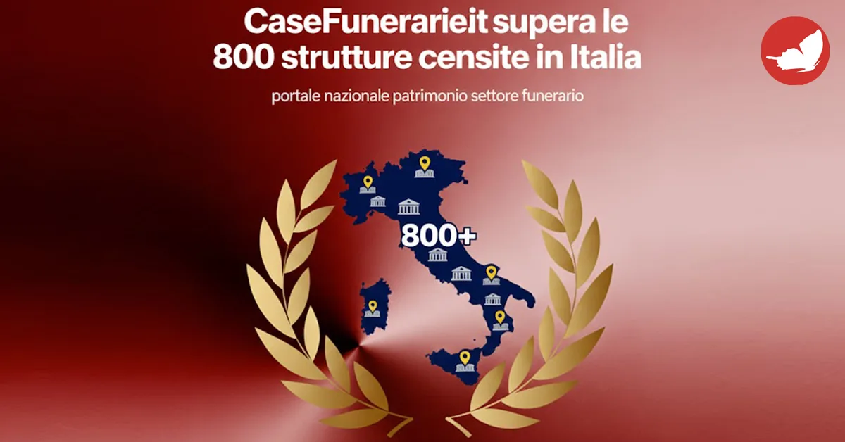 CaseFunerarie.it supera le 800 strutture censite in Italia.