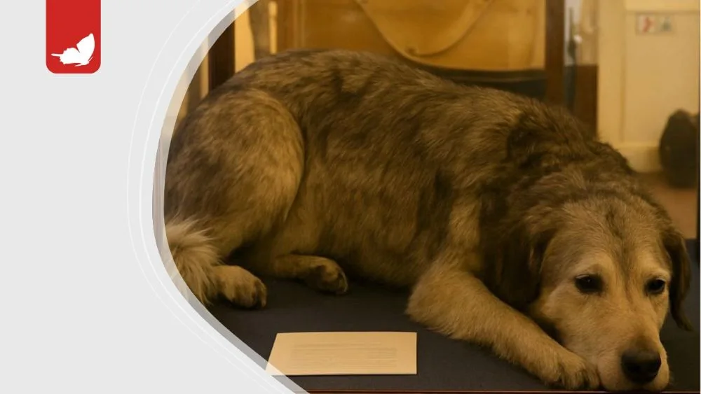 Lampazo, il cane marinaio che veglia sulla sua nave.