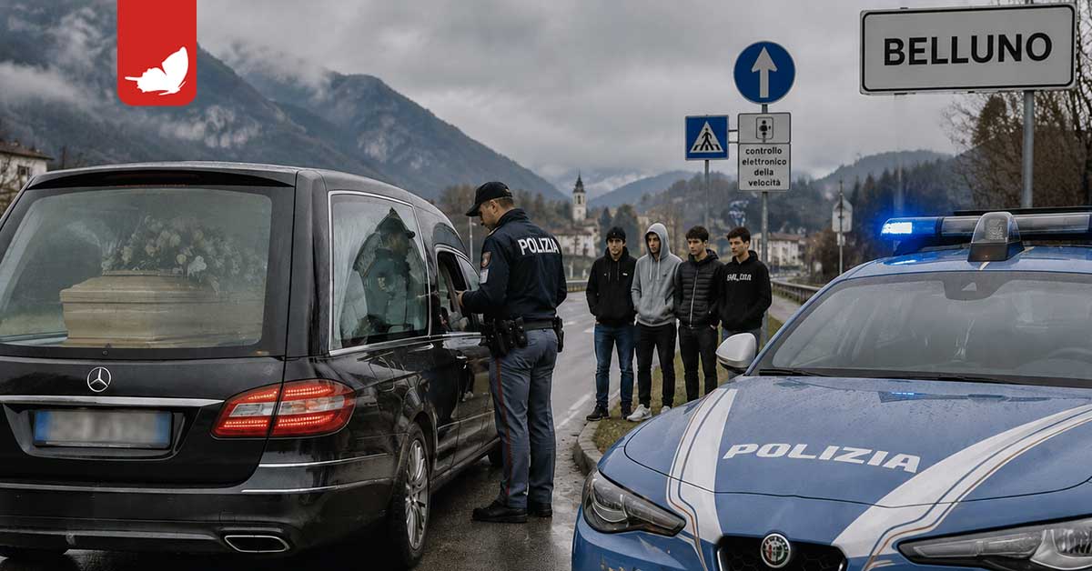 Belluno: un carro funebre trasformato in “discoteca”.